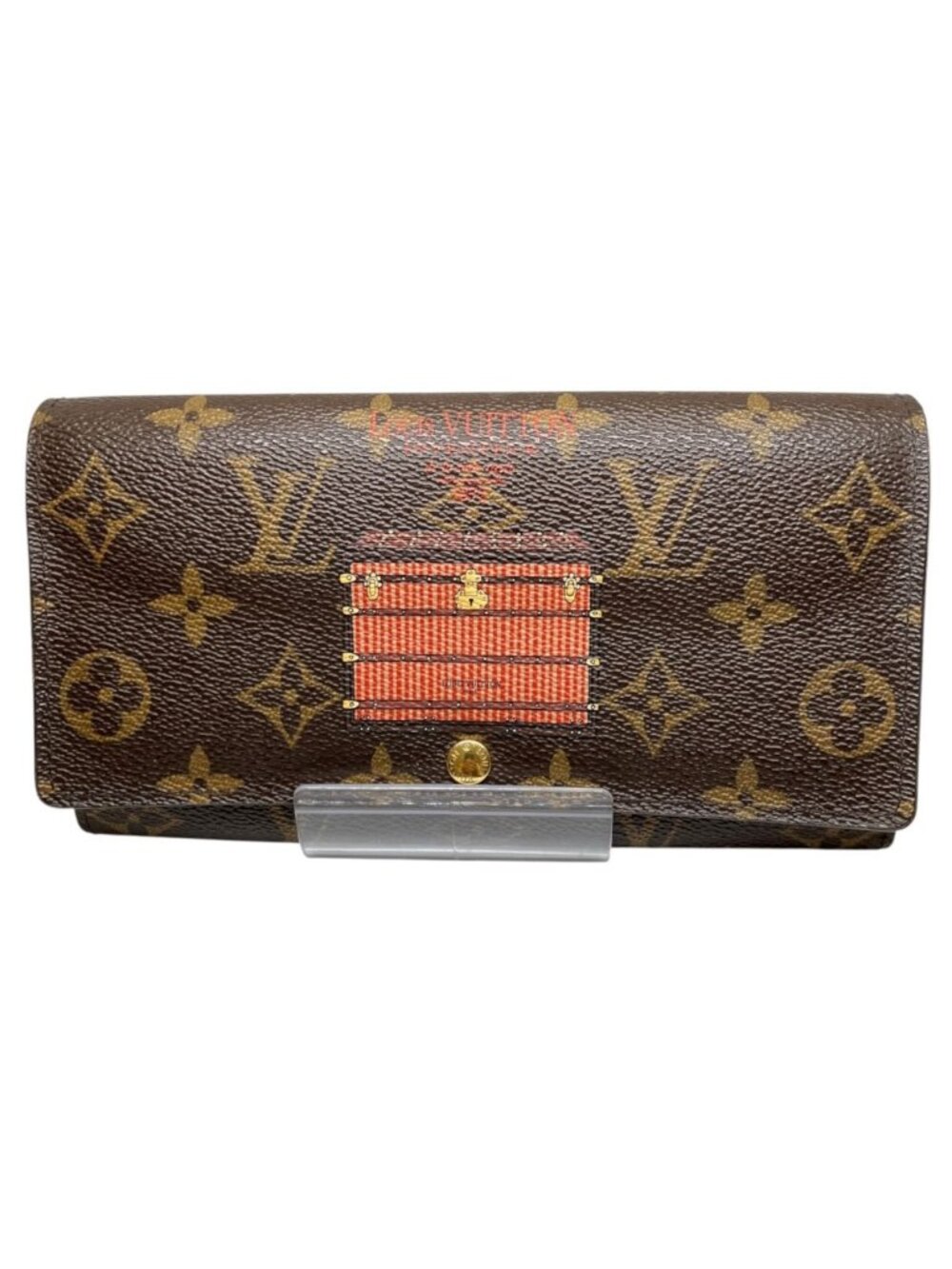 Louis Vuitton Portefeuille Sarah Trunk Monogram Wallet Canvas